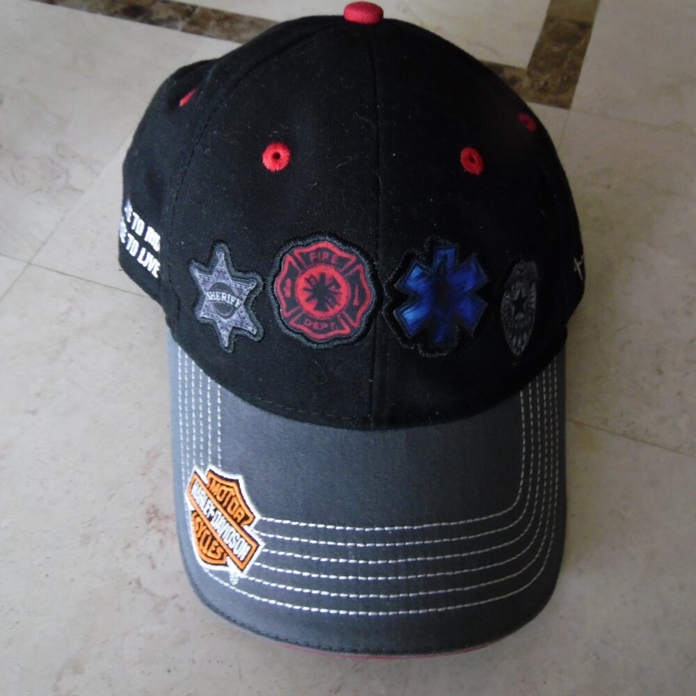 harley davidson hat fire dept sheriff  police emt